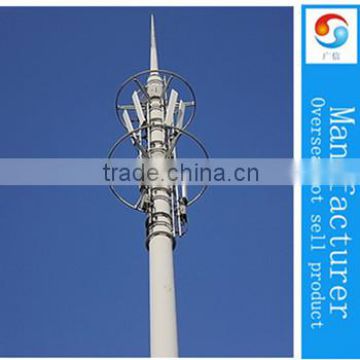 Strong wind resistance GPS telecom tower pole