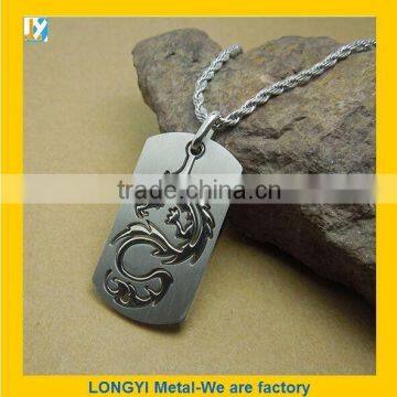 custom stainless steel dog tag with ball chain