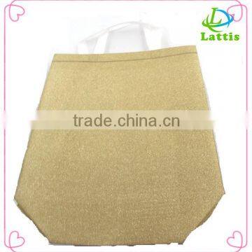 Good quality fashion Customized pp non woven bag, non woven shopping bag golden non-woven bag