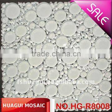 HG-R8008 Ultrawhite glass mosaic Villa tiles