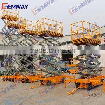 12m Mobile towable hydraulic scissor lift platform for sale