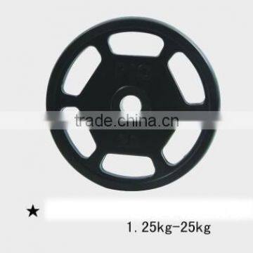 Rubber covered disks/weight plates with 6 holes