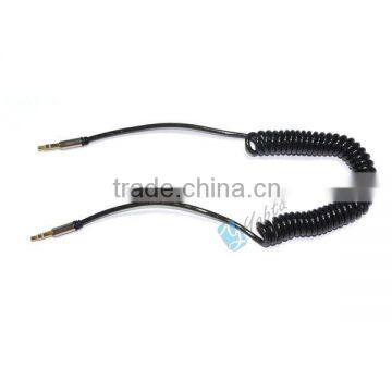 3.5mm Male To Male Car Audio Coiled Spiral Stereo Cable