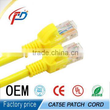 factory price utp rj45 patch cable /patch cord 1m cat5e support ethernet