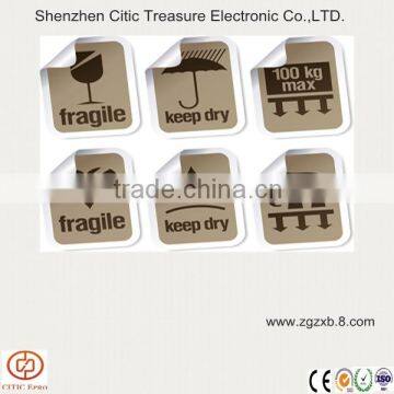 Durable packaging label warning sign stickers