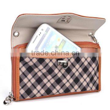 Splash Tartan series Campus stuyle Retro wallet case for Micromax Canvas Fire