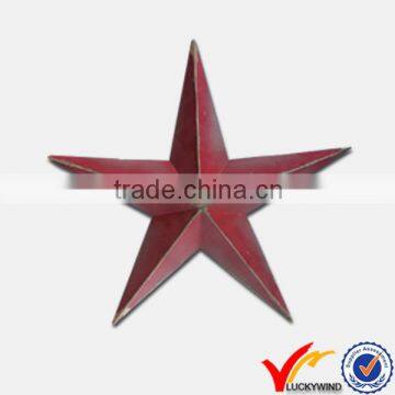 wood rustic red star wall hanging decoration