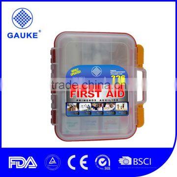 colorful waterproof PP medical plastic large devices first aid trauma box kits