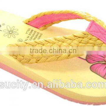 fashion yellow girls slippers china manufacturer customized loafer girls cute flip flops