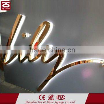 Factory direct sale stainless steel acrylic led channel sign backlit letters