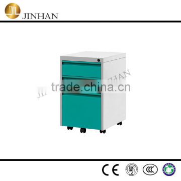 Professional modern metal drawer cabinets with three drawers cabinet for commercial place