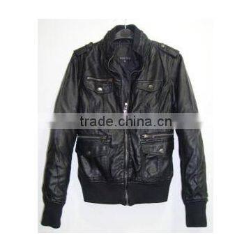 womens PU bomber jackets