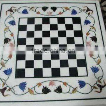 Marble Inlay Chess Table Manufacture