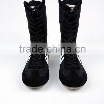Custom Made Fashion Leather High-top Kick Boxing Shoes Boots Rubber Outsole for Boxing Specific Cushioning photo-3