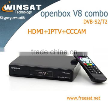 Dual Core DVB-S2&T2 full HD satellite internet receiver v8 combo iptv set top box better than cloud ibox 3 porn video