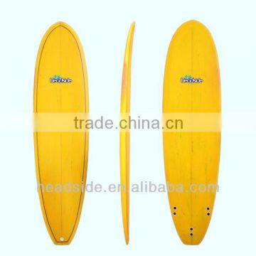 Wholesale fiberglass Funboard with heel pads