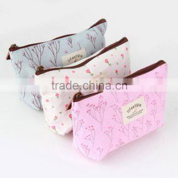 Vintage Flower Floral Pencil Pen Bag Cosmetic Makeup Storage Bag Case Purse photo-6