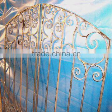 Luxury wrought iron gate iron main gate designs outdoor iron gate by chinese wholesale suppliers