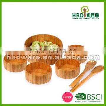 High quality bamboo salad bowl set wholesale