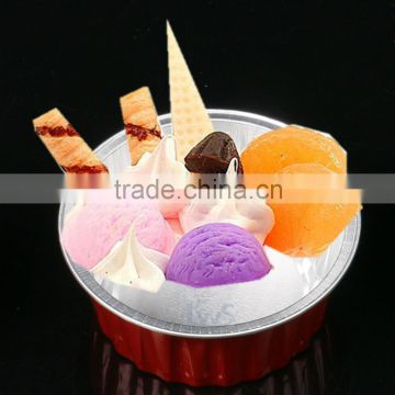 colored high quality round aluminum foil container with lid used for pudding,yogurt, cupcake