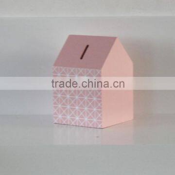 Pink Wooden Piggy Bank photo-2