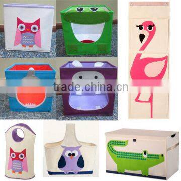Most Fashion Felt Owl Cartoon Canvas Storage Tote for Children photo-6