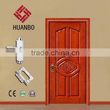 2015 latest design mdf interior wooden carved doors with hinge