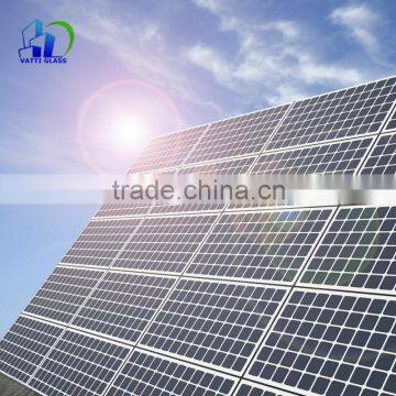 High transmittance ultra clear PV cell cover glass tempered and size customized