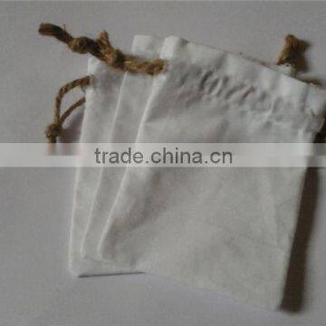 3.25 x 5 Muslin Bag With Yellow Double Drawstring photo-5