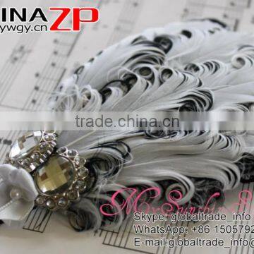 Leading Supplier Bulk Sale Cheap Dyed Hot Pink Curled Goose Feathers Pad for Girls Hair Accessories photo-4