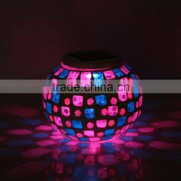 Solar Outdoor Mosaic Glass Solar Lantern Body Lamp photo-6