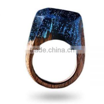 2016 new premium miniature landscapes handmade secreted wooden rings
