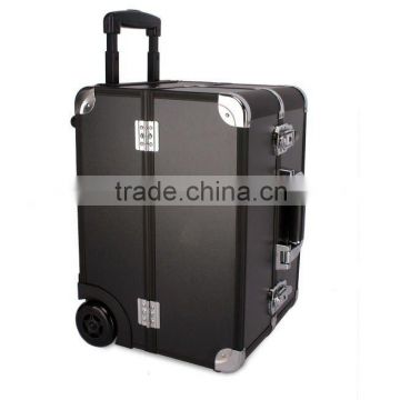 High quality fashion design black makeup trolley case