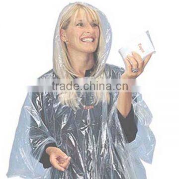 Stock Clear Printed PE Poncho