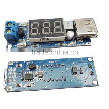 DC 4.5-40V To 5V 2A USB Charger DC-DC Step-down Buck Converter Voltmeter Module