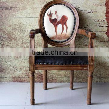 Comfortable Round Backrest Antique Armchairs for Sale