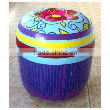 attractive color painting cyliner inflatable cushion