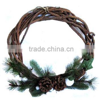 40 CM CHRISTMAS NATURAL WREATH FOR CHRISTMAS DECORATIONS