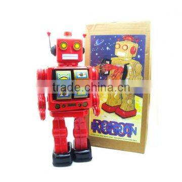 Hot Custom Large Electric Rotation Walking Robot Wind Up Toys Collectible/OEM Made Own Design Electric Robot China Factory