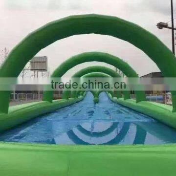 Green crazy 1000 ft slip n slide inflatable slide the city/inflatable slip n slide for adult