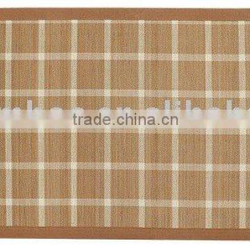 brown pane multi line bamboo carpet