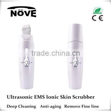 2016 Girl Use Ultrasonic skin scrubber skin peeler skin scrubber beauty equipment for exfoliate