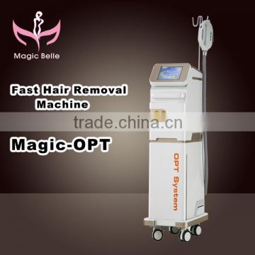 Vertical CE Certificated Fast Hair Removal IPL Diode Laser Wrinkle And Ance Removal With Teaching Video 8.4 Inches