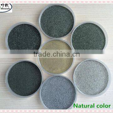 Green Natural green colored sand for decoration, construction, landscape, drawing