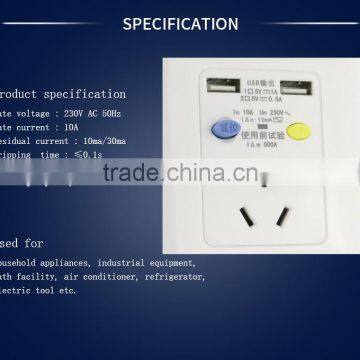 GFCI socket outlet factory for ground fault circuit interrupter safety products with USB slot NANDAO elec