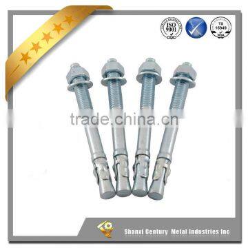 Carbon steel anchor bolt with hex nut ,washer