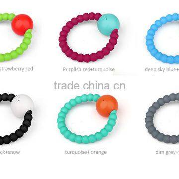 Funny Teething Toys Silicone Ring Baby Rattles Bap Free Baby Rattles photo-2