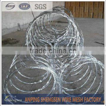 triple strand concertina wire/450mm coil diameter concertina/anti climb fence