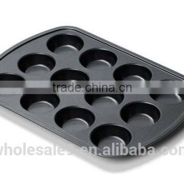 Hot Sale 12 Cups Non-stick Carbon Steel Muffin Baking Tray photo-2