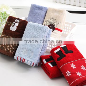 high quality cotton baby face towel with christmas cartoon pattern towels